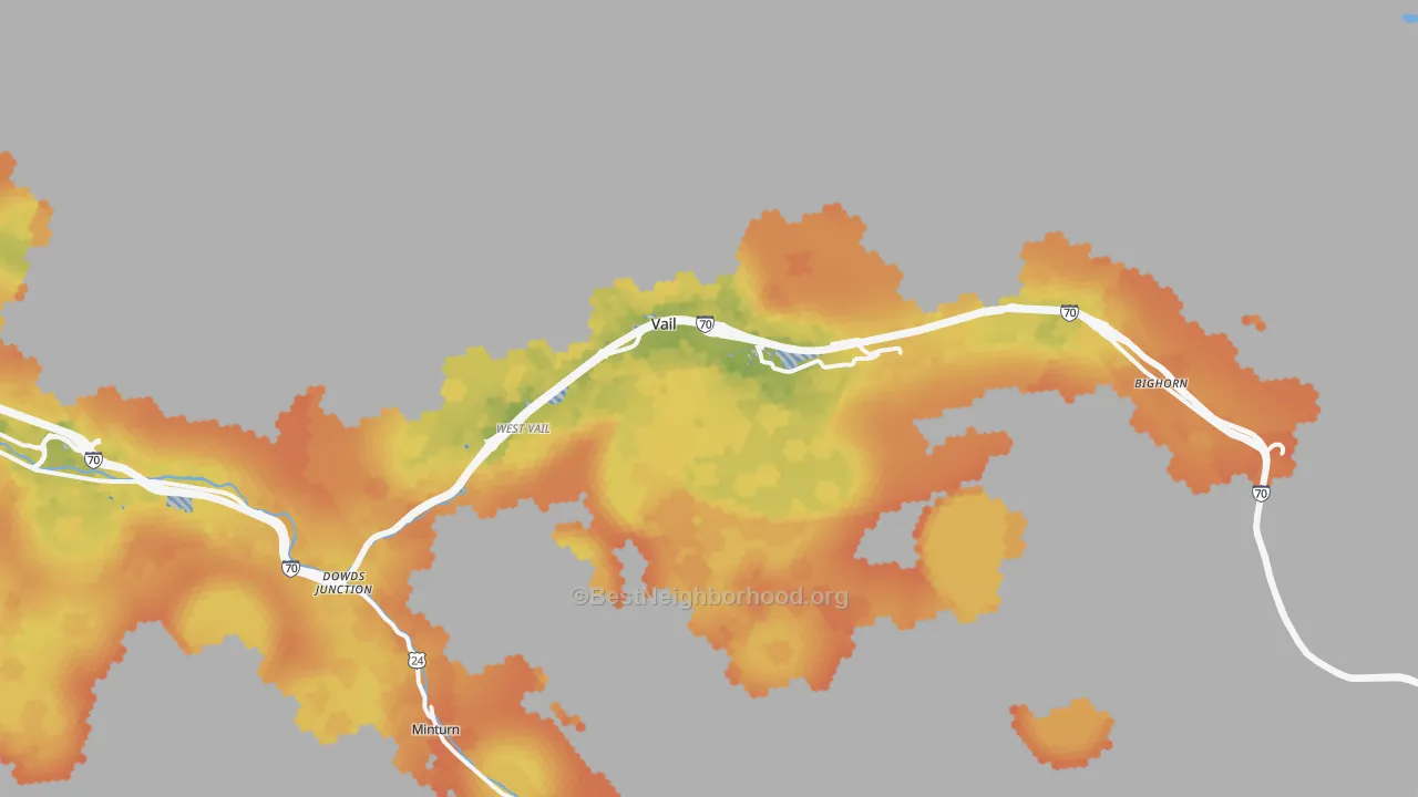 Bike Grade map of 81657, CO