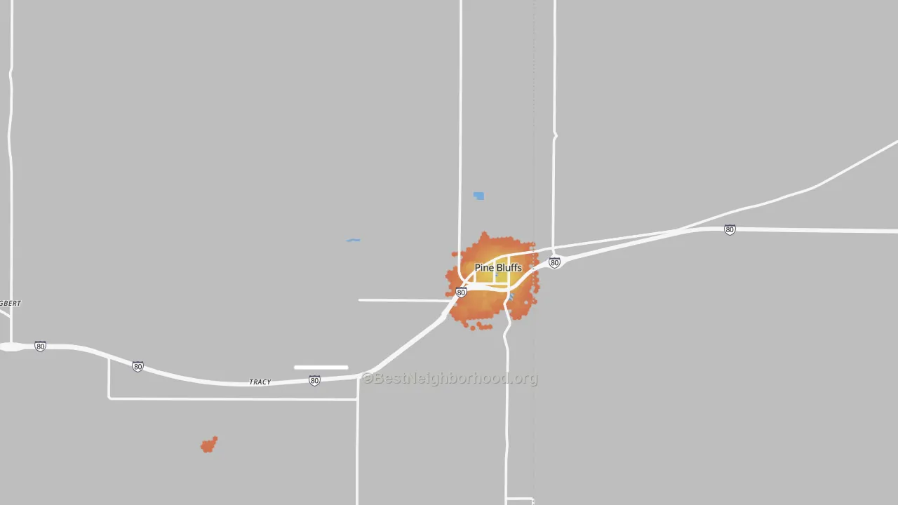 Bike Grade map of 82082, WY