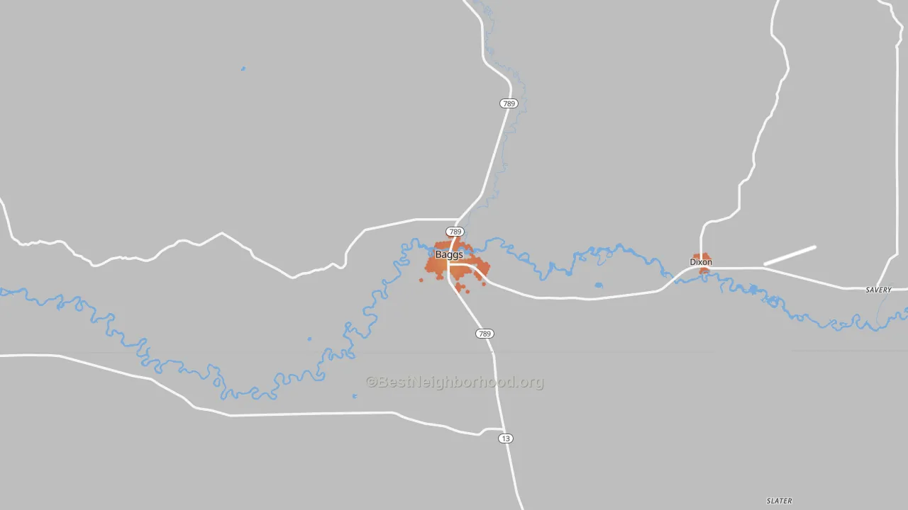 Bike Grade map of 82321, WY