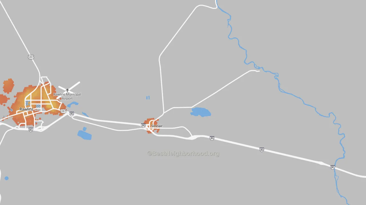 Bike Grade map of 82334, WY