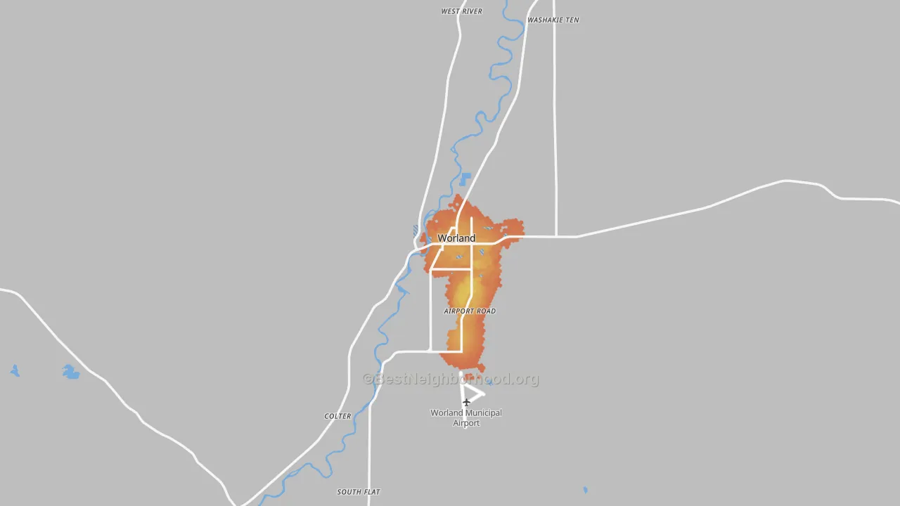 Bike Grade map of 82401, WY