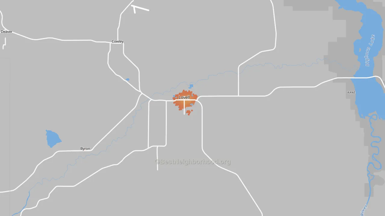 Bike Grade map of 82431, WY