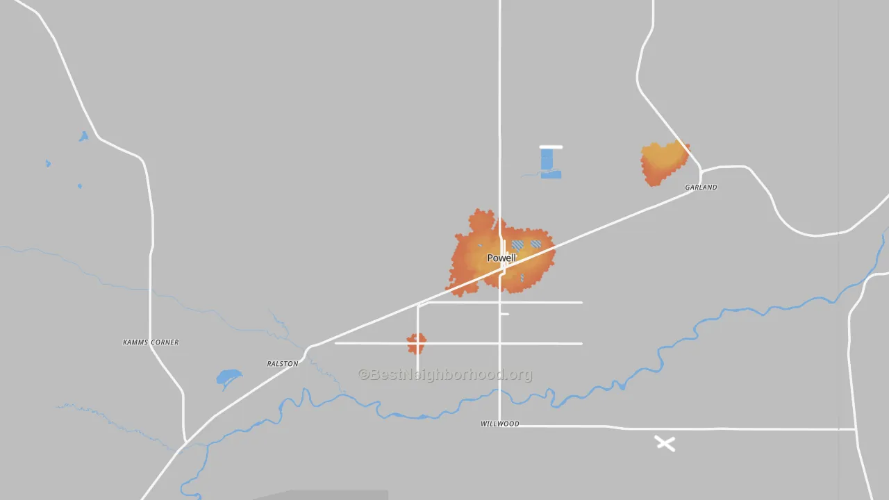 Bike Grade map of 82435, WY