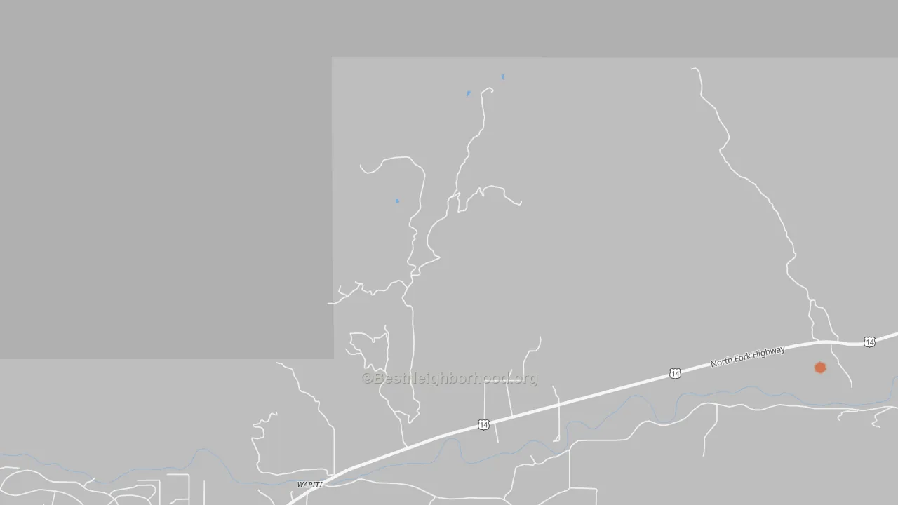 Bike Grade map of 82450, WY