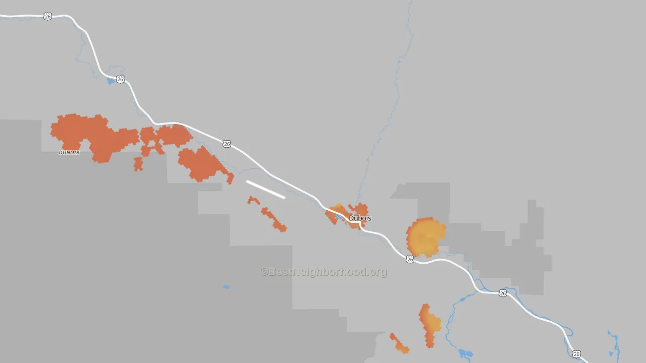 Bike Grade map of 82513, WY