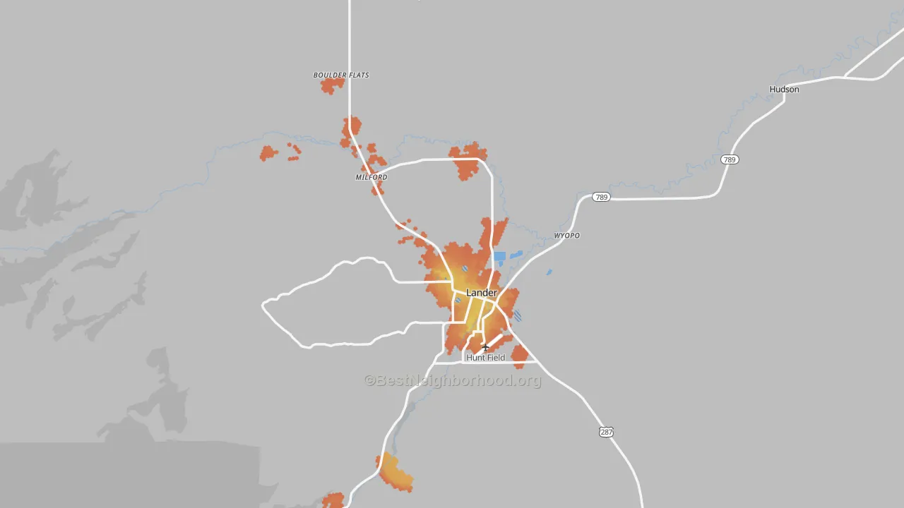Bike Grade map of 82520, WY