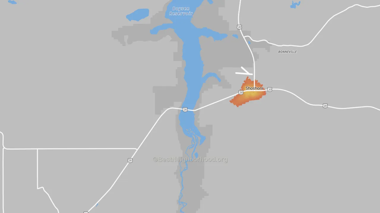 Bike Grade map of 82649, WY