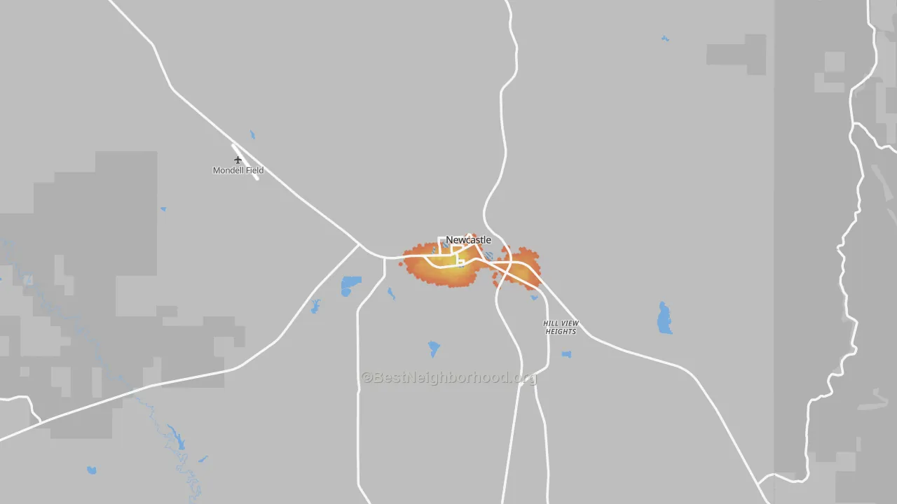 Bike Grade map of 82701, WY