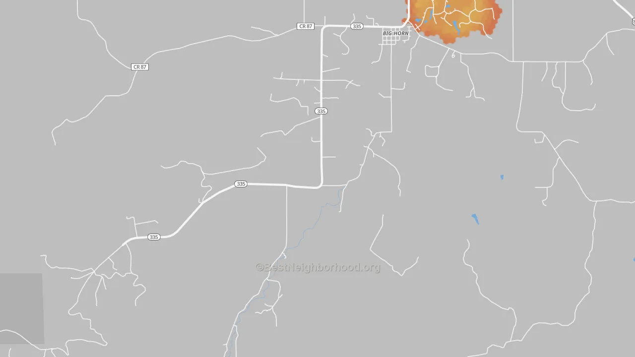 Bike Grade map of 82833, WY