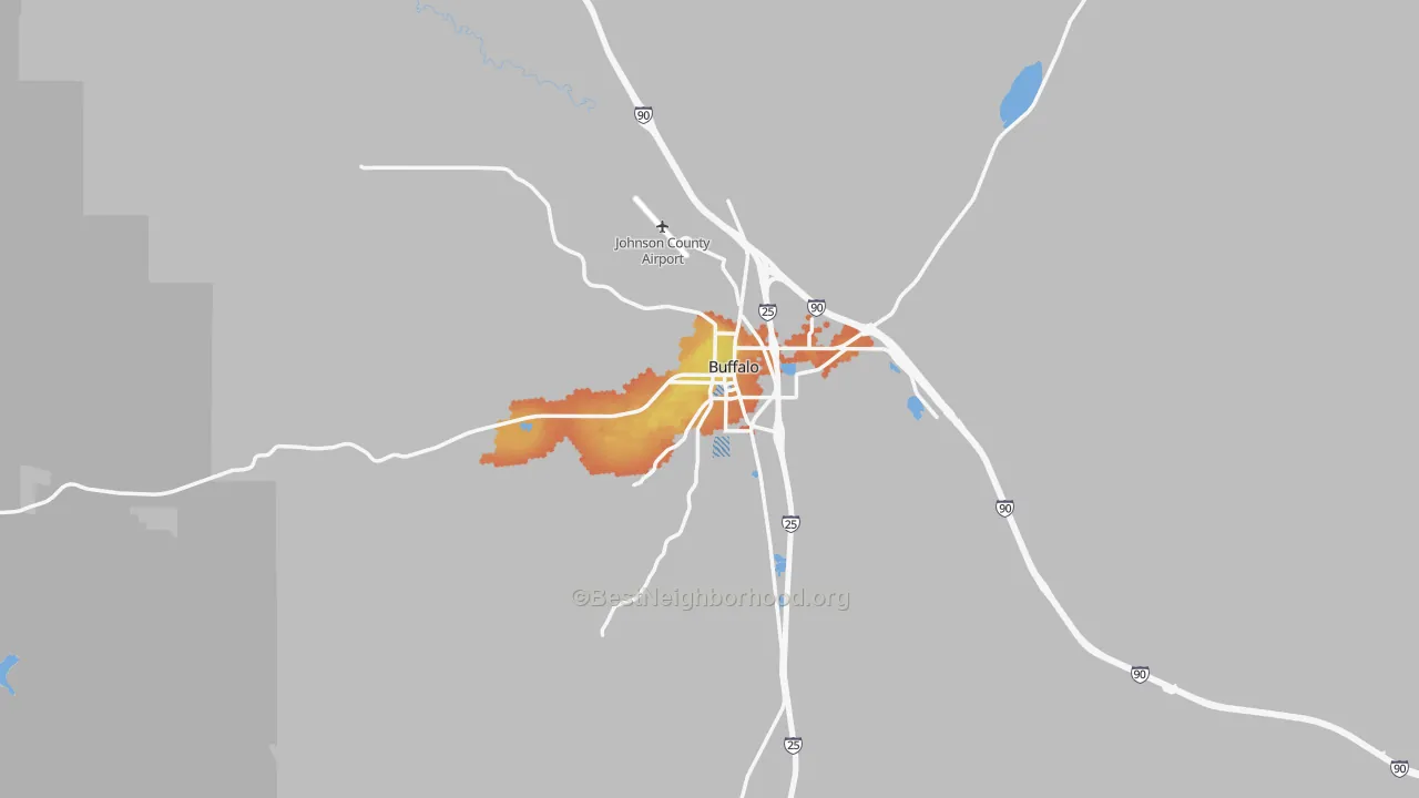 Bike Grade map of 82834, WY