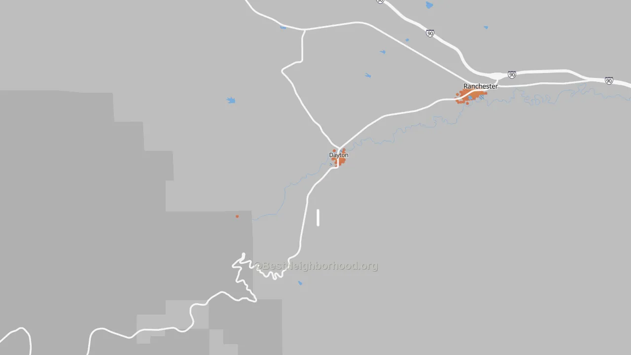 Bike Grade map of 82836, WY