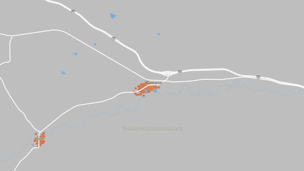 Bike Grade map of 82839, WY