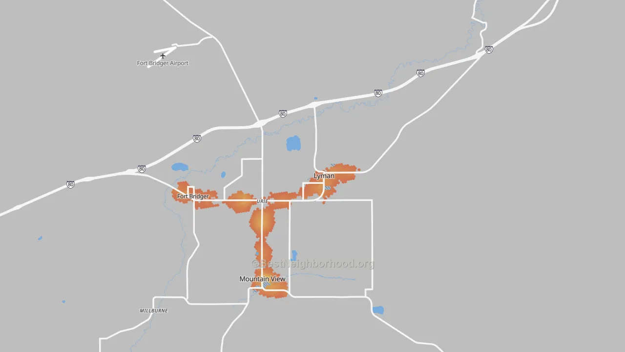 Bike Grade map of 82937, WY