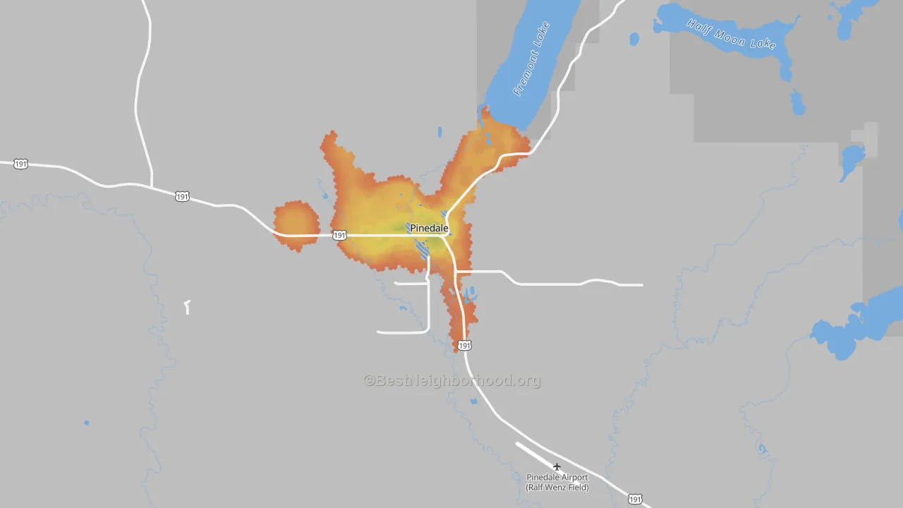 Bike Grade map of 82941, WY