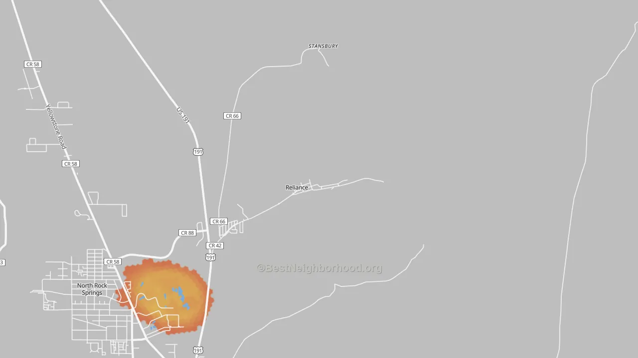 Bike Grade map of 82943, WY