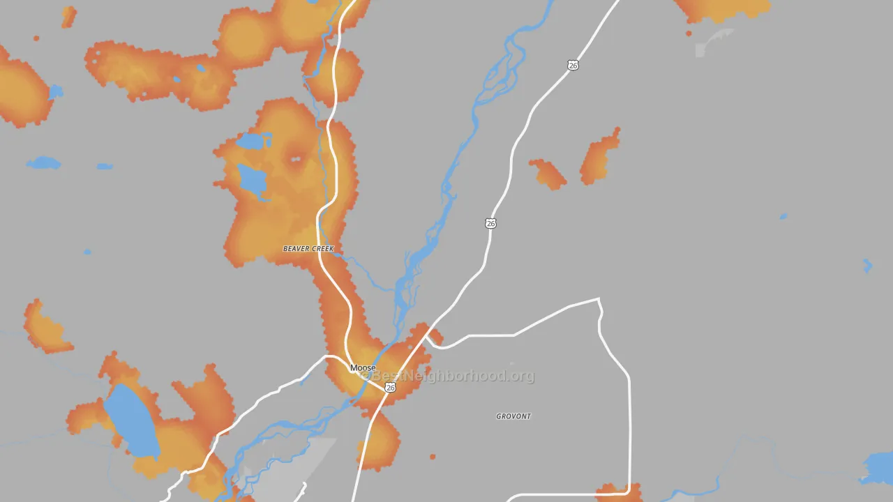Bike Grade map of 83012, WY