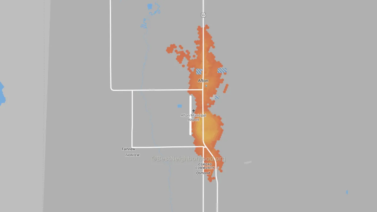 Bike Grade map of 83110, WY