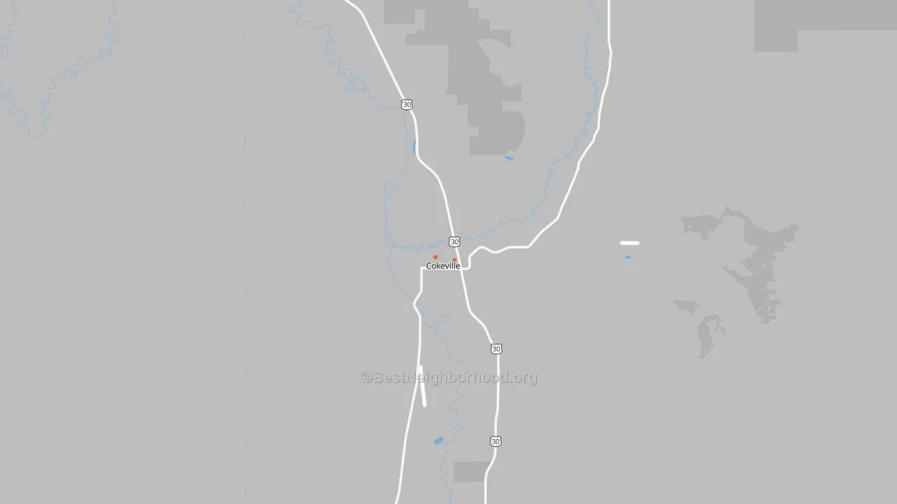 Bike Grade map of 83114, WY