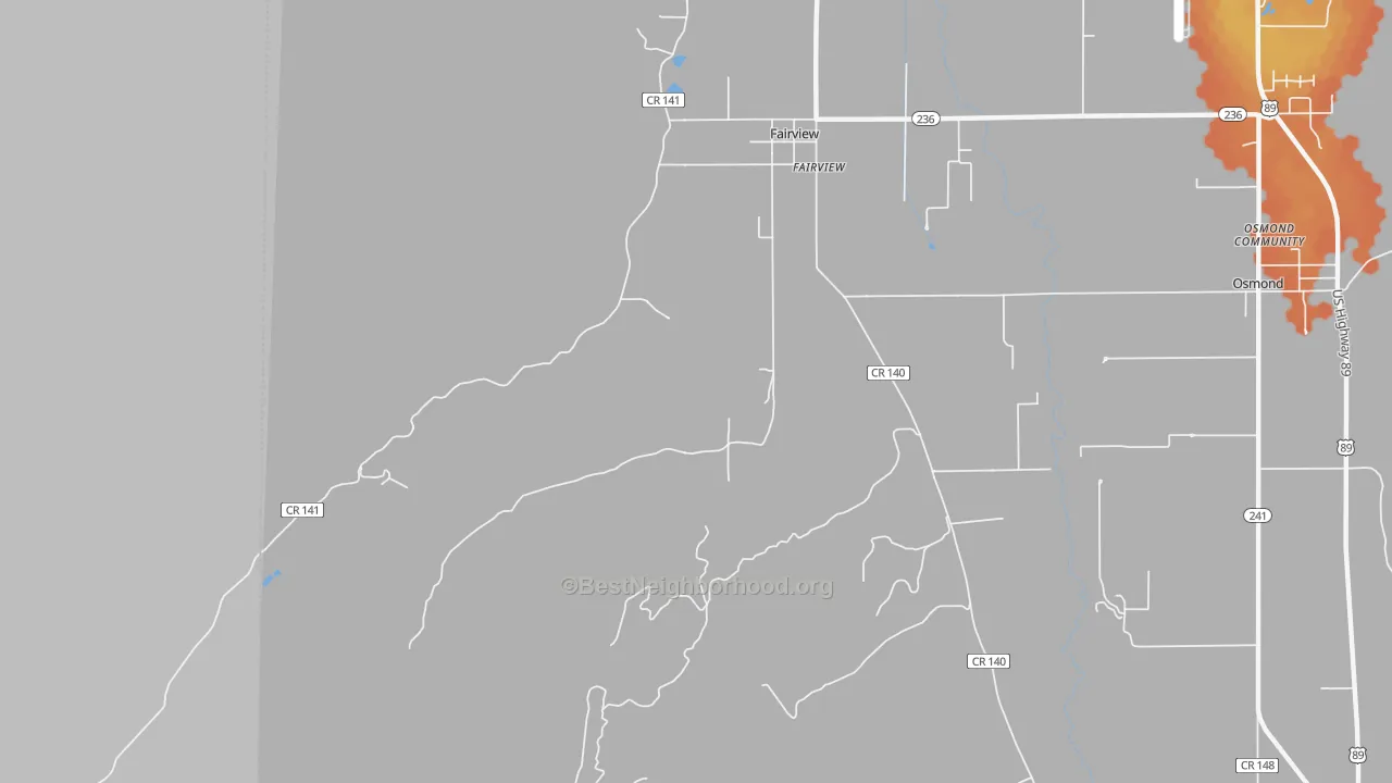 Bike Grade map of 83119, WY