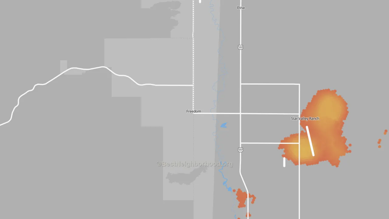 Bike Grade map of 83120, WY