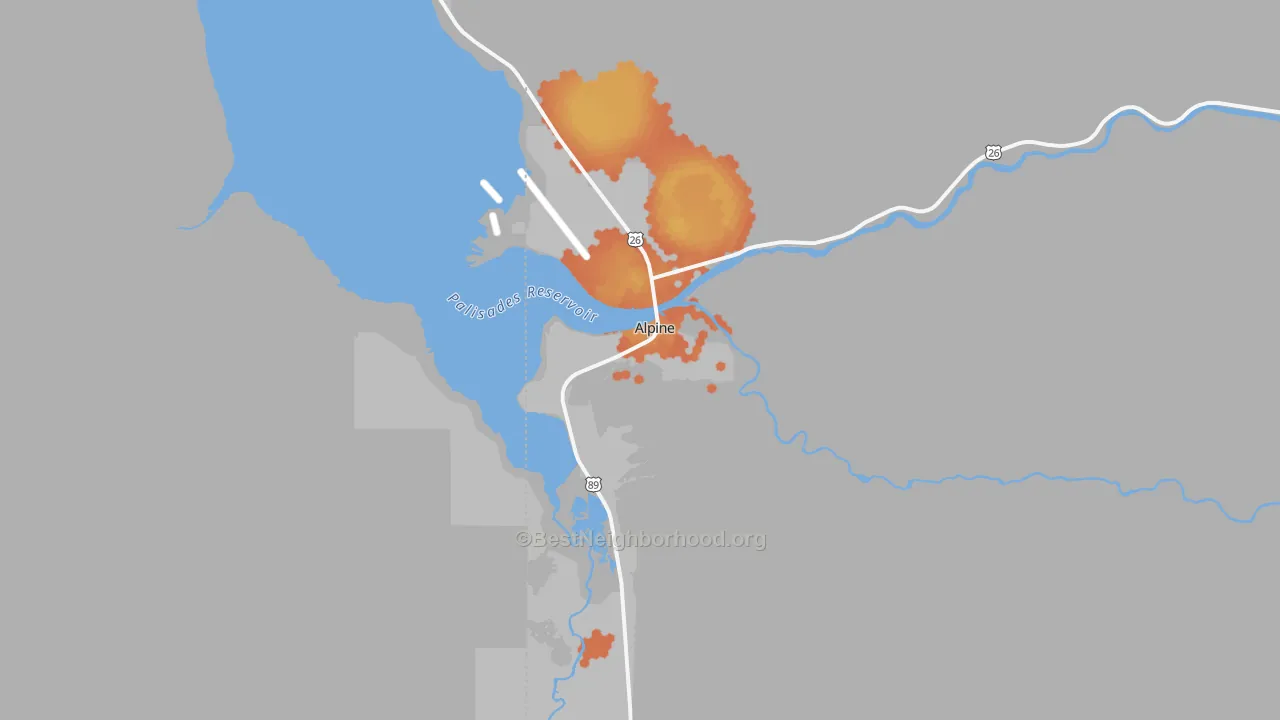 Bike Grade map of 83128, WY