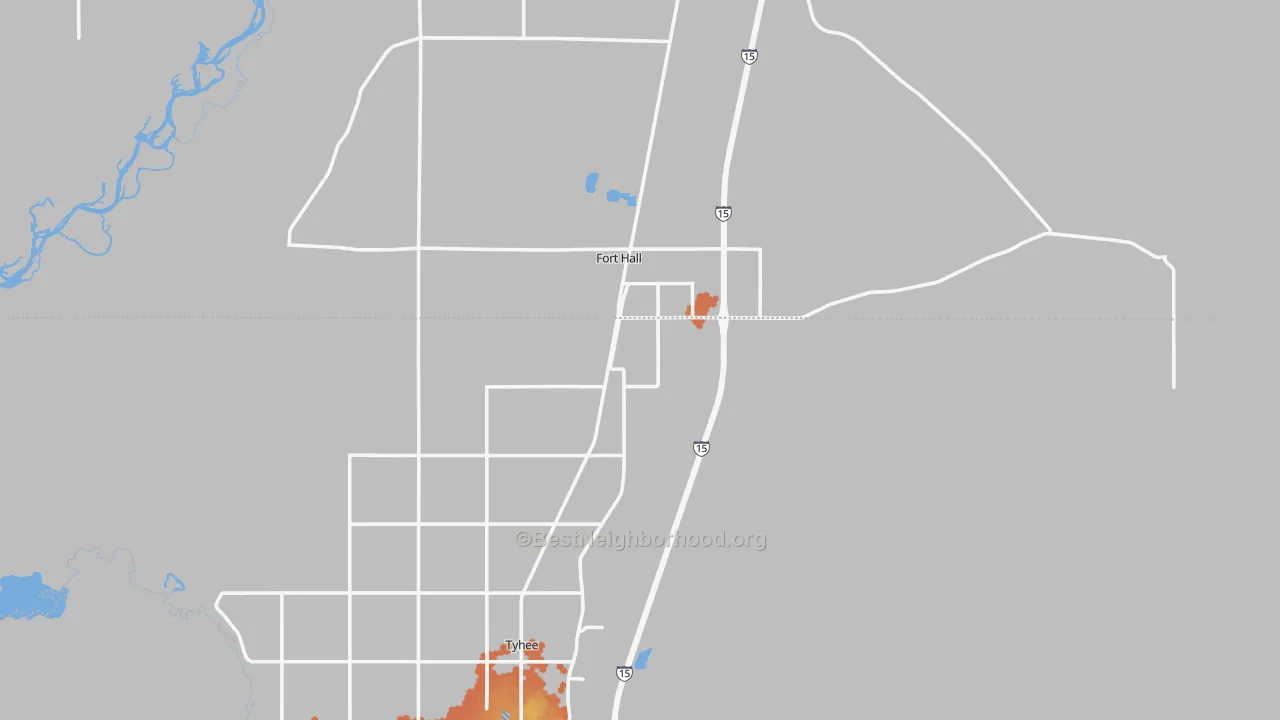 Bike Grade map of 83203, ID