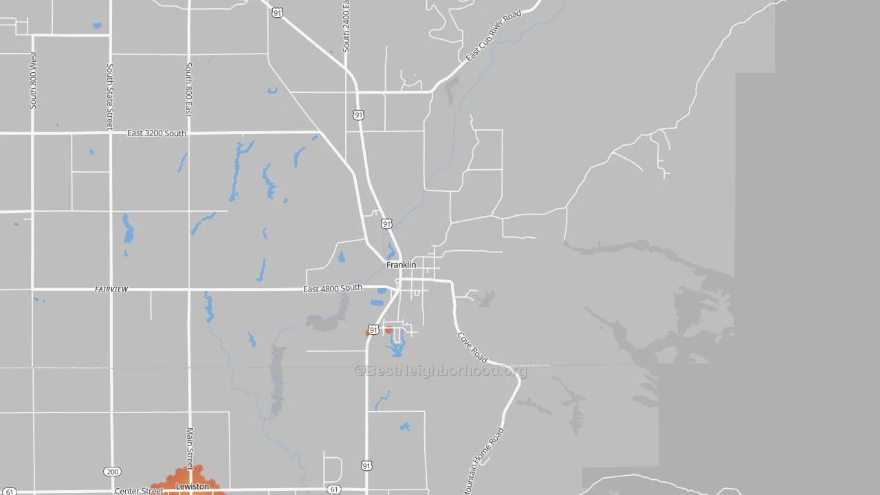 Bike Grade map of 83237, ID