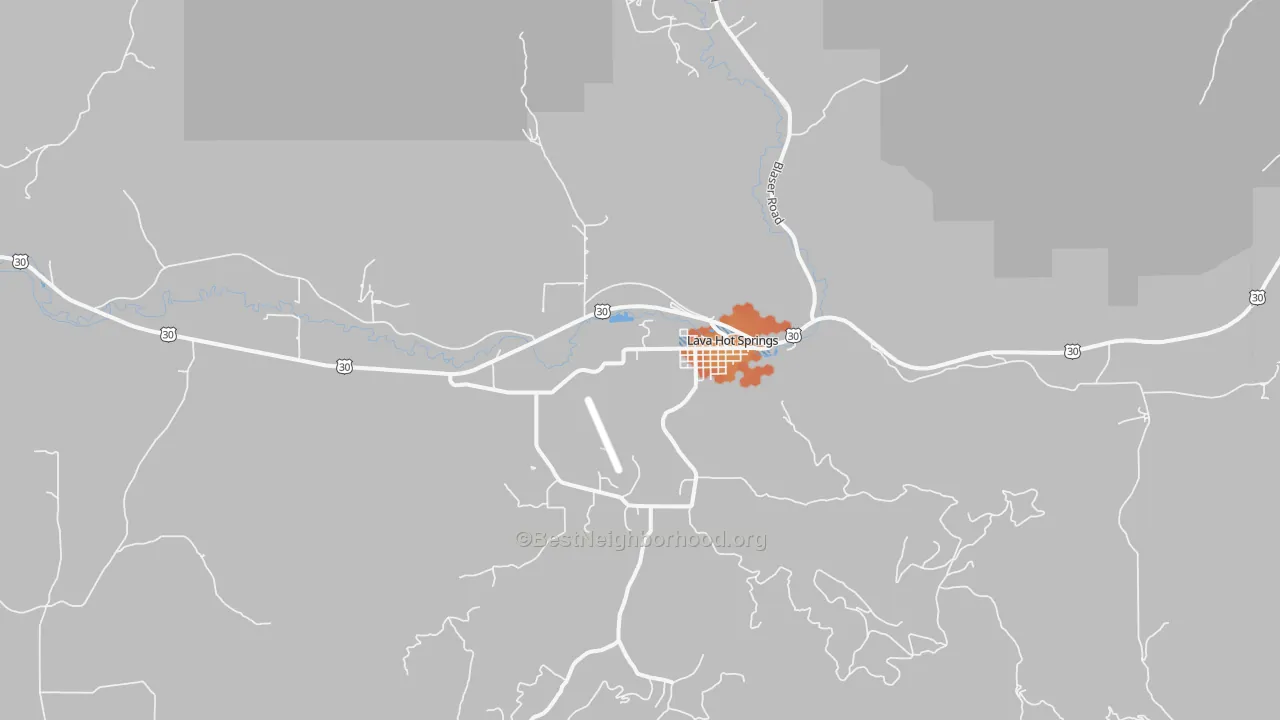 Bike Grade map of 83246, ID