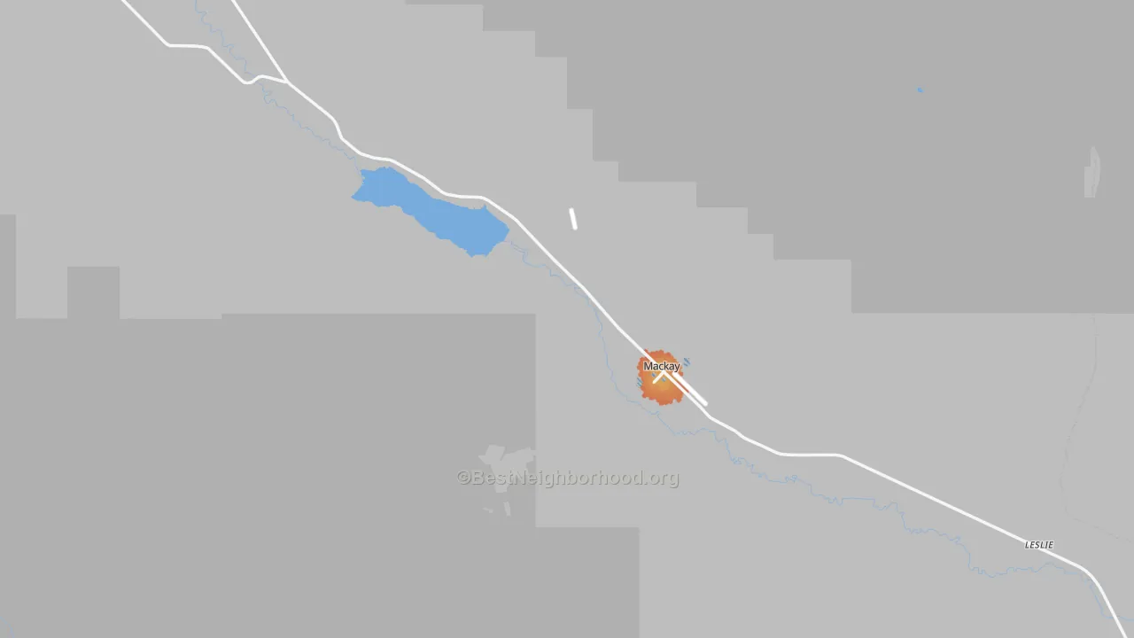 Bike Grade map of 83251, ID