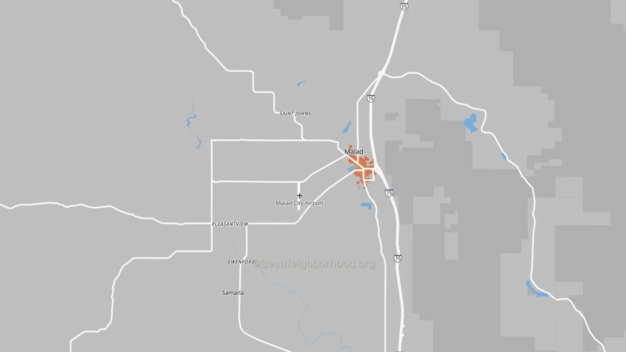 Bike Grade map of 83252, ID