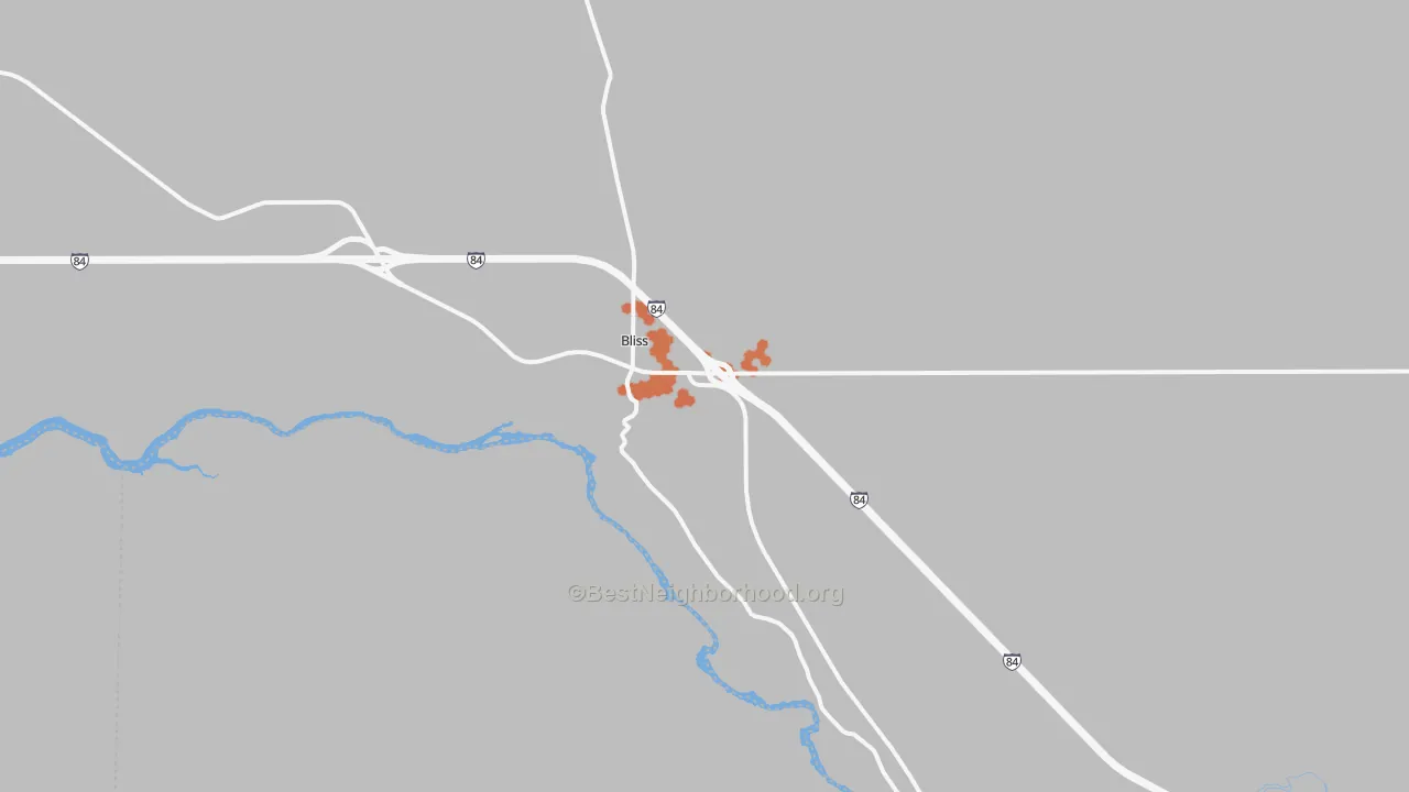 Bike Grade map of 83314, ID