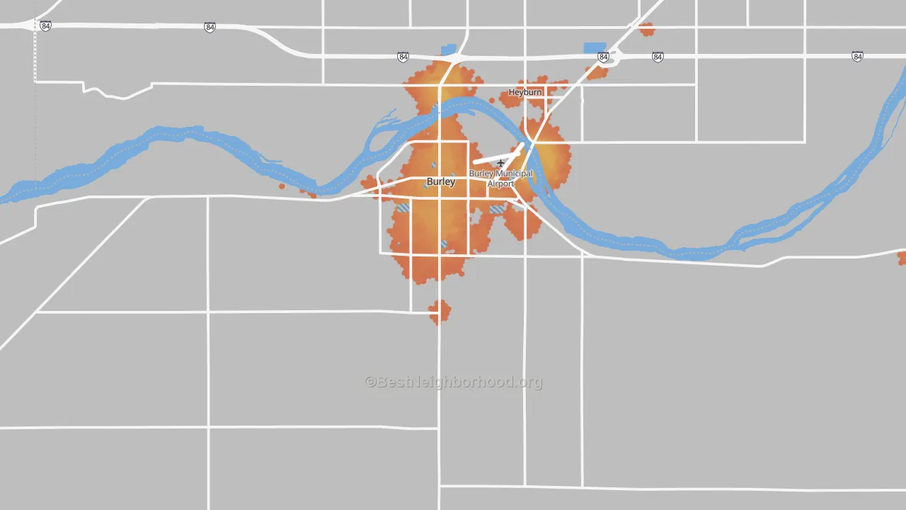 Bike Grade map of 83318, ID