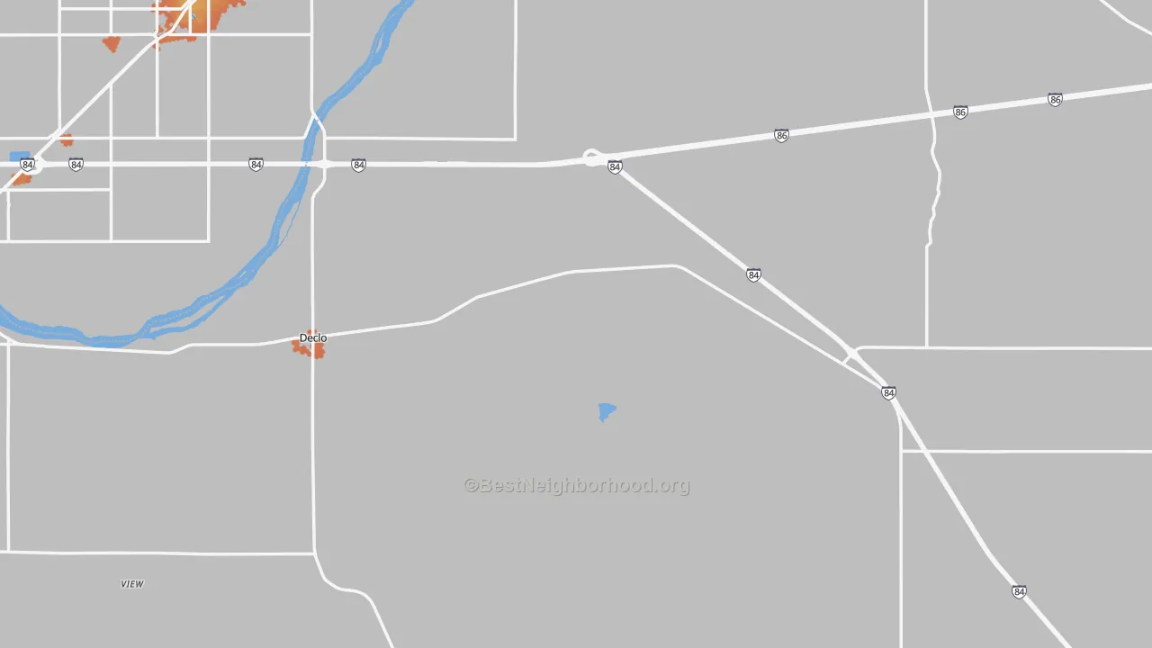 Bike Grade map of 83323, ID