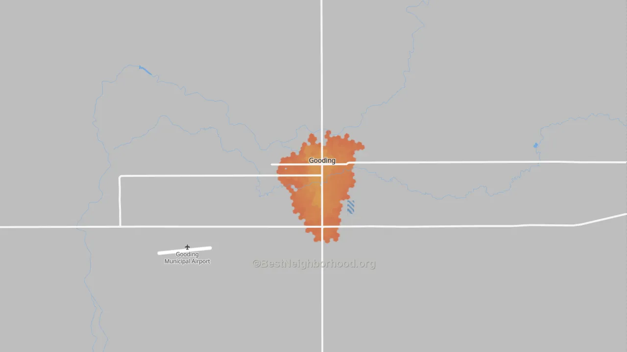 Bike Grade map of 83330, ID