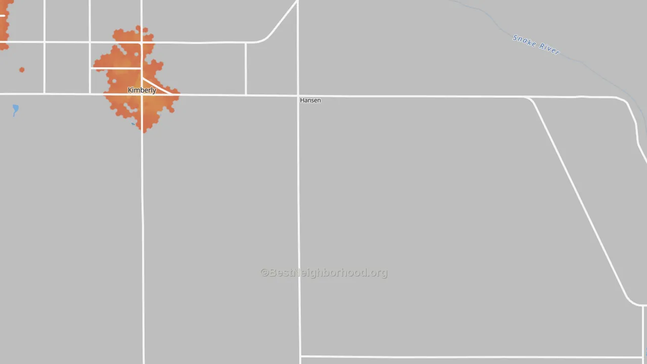 Bike Grade map of 83334, ID