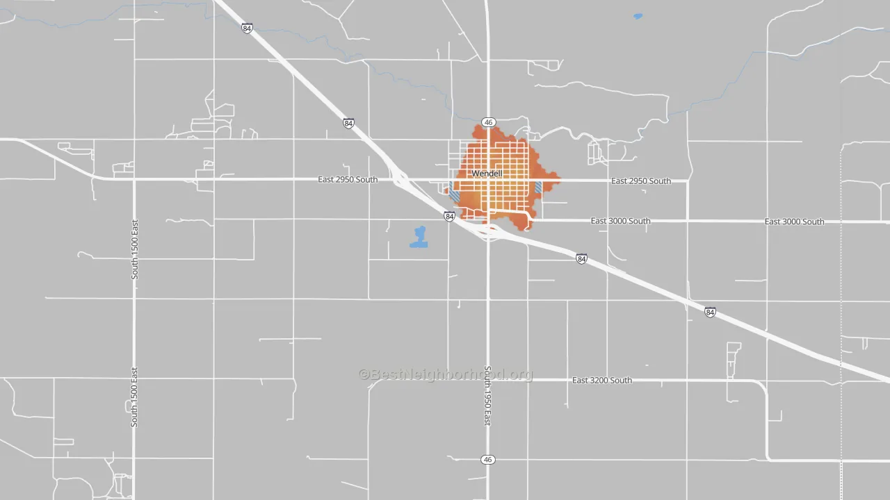 Bike Grade map of 83355, ID