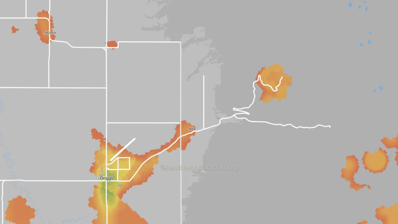 Bike Grade map of 83414, WY
