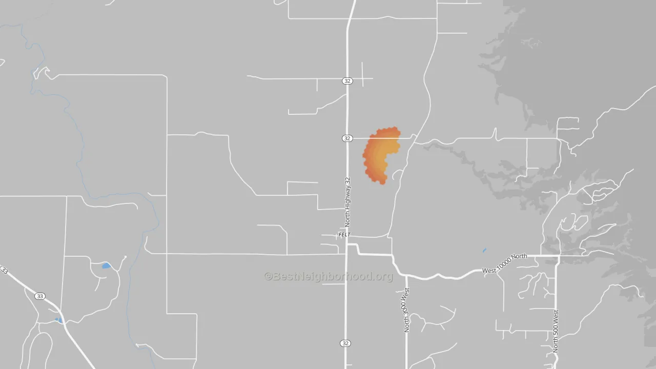 Bike Grade map of 83424, ID