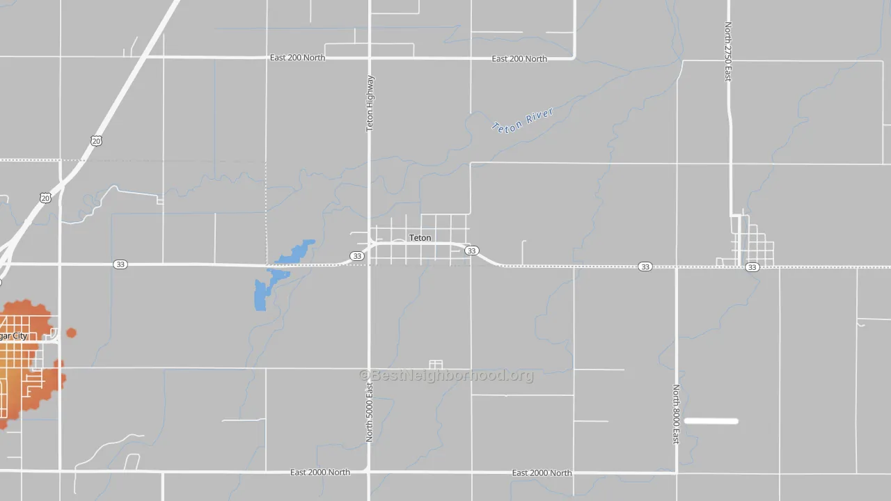 Bike Grade map of 83451, ID