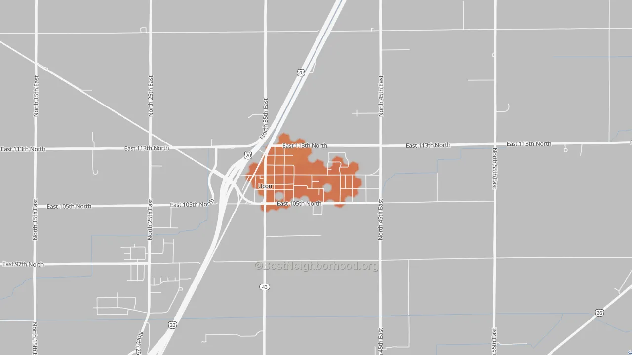 Bike Grade map of 83454, ID