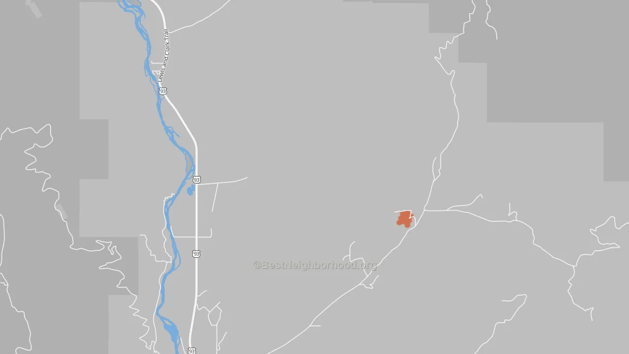 Bike Grade map of 83462, ID