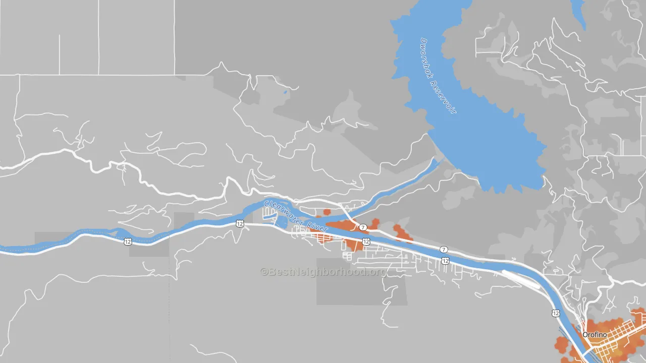 Bike Grade map of 83520, ID