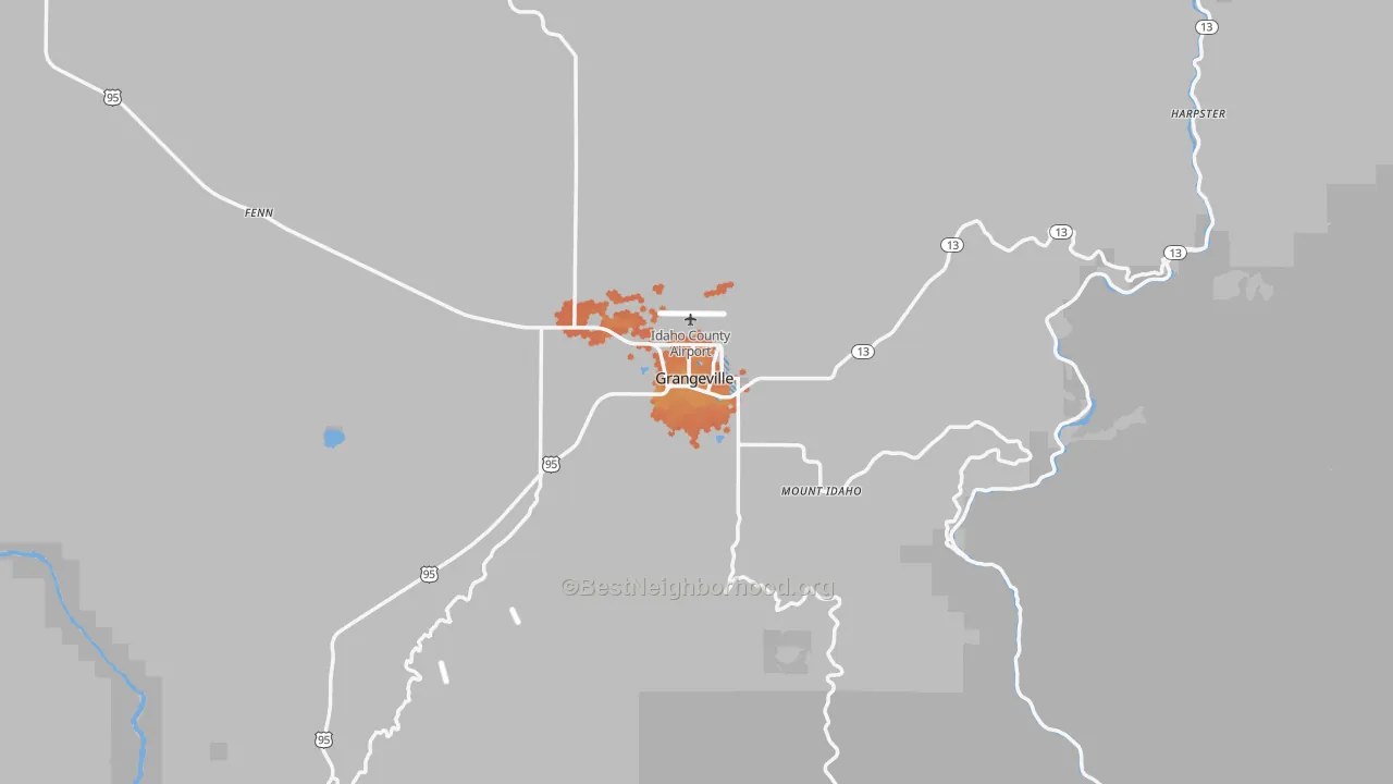 Bike Grade map of 83530, ID