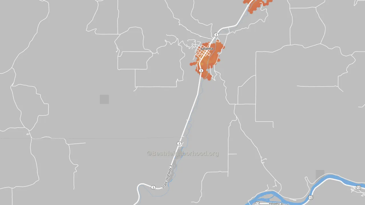 Bike Grade map of 83535, ID