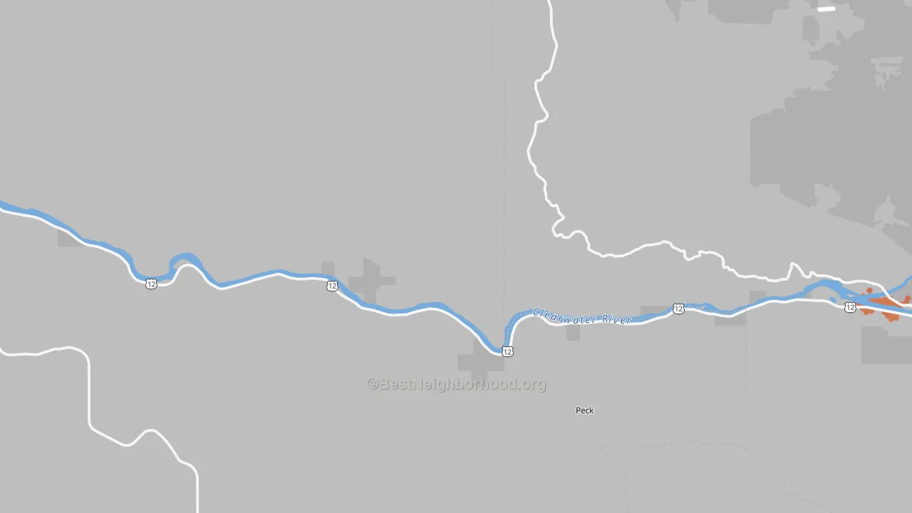 Bike Grade map of 83541, ID