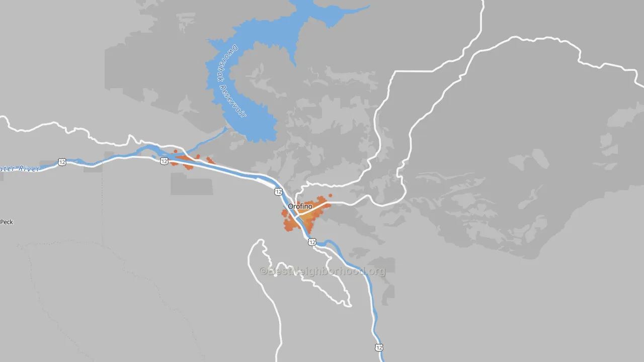 Bike Grade map of 83544, ID