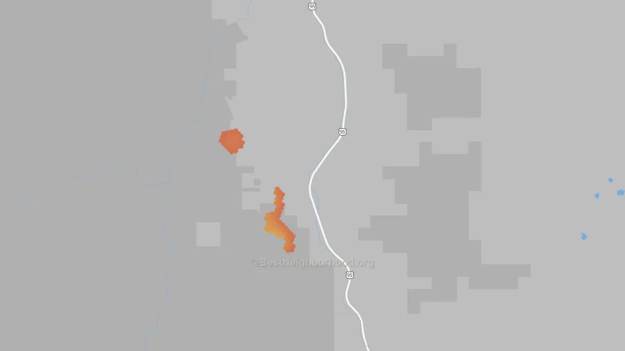 Bike Grade map of 83547, ID