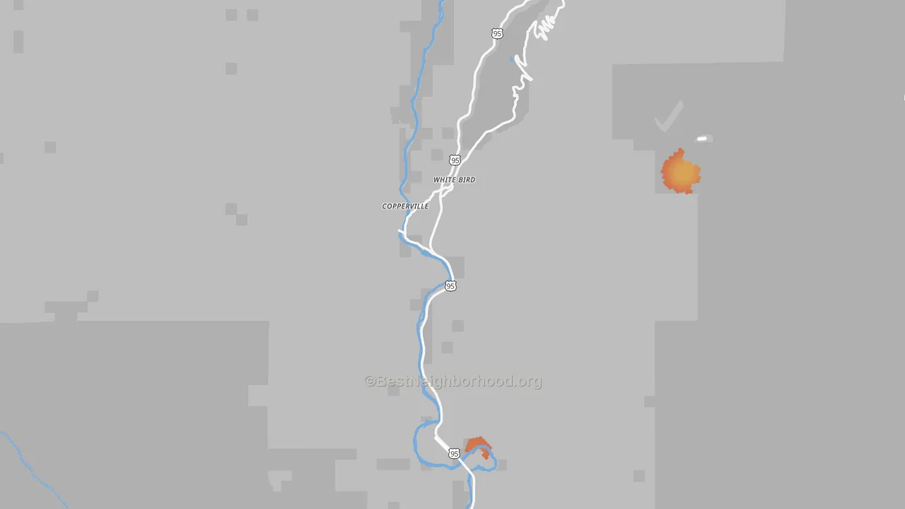 Bike Grade map of 83554, ID