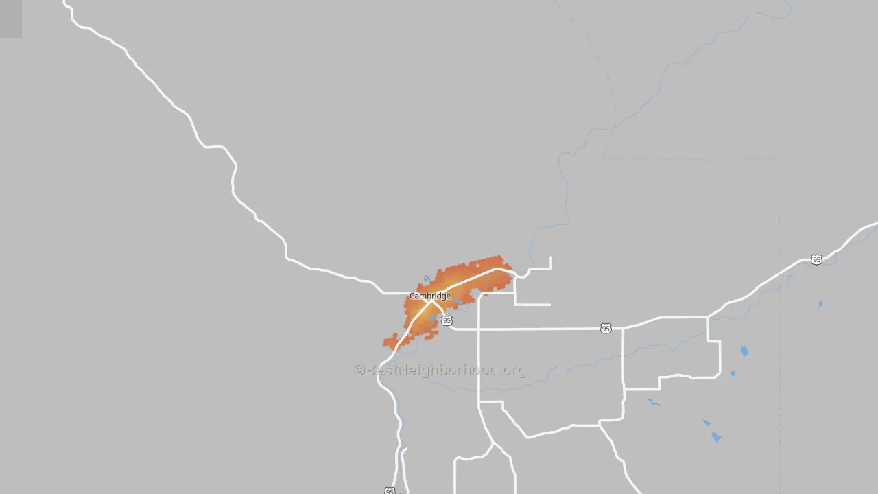 Bike Grade map of 83610, ID