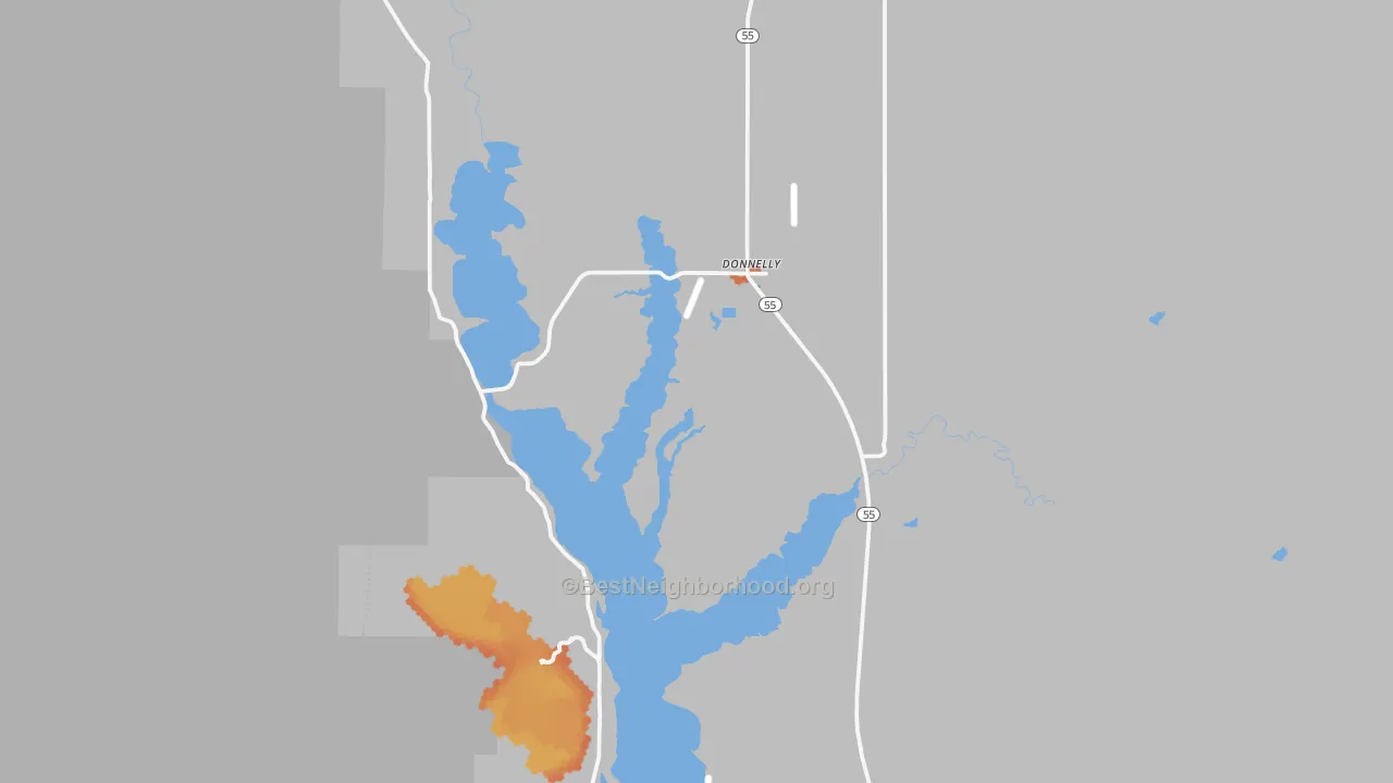 Bike Grade map of 83615, ID